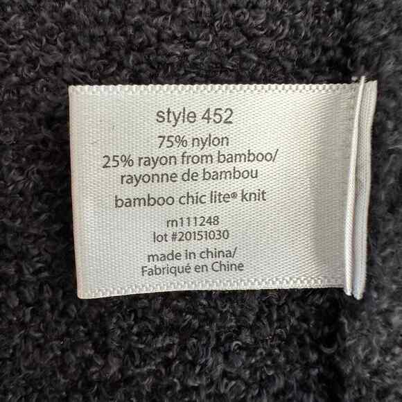 Barefoot Dreams XS/S CozyChic Lite Circle Cardigan Black Open Front Women 452 - Picture 6 of 8